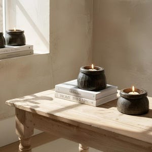 Small vintage stone bowl / Small vintage pickle pot