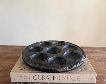 Vintage Hand Carved Stone Idli Plate | Hand-Carved Tealight Holder