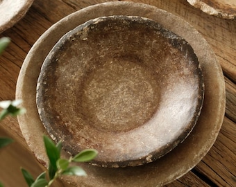 Vintage Hand Chiseled Marble Bowl | Rustic Patina Catchall Dish