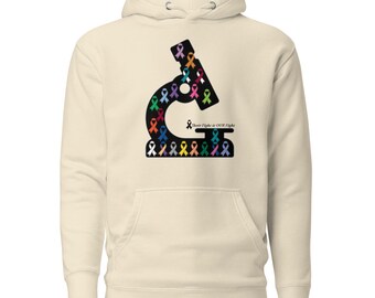 Cancer Hoodie, Cancer  Survivor Gift, Histology Gift, Cancer Research,  Cancer Sweatshirt, Cancer Support Hoodie,  Cancer Awareness Top