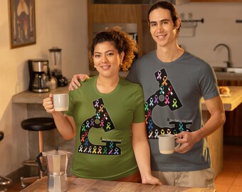 cancer awareness support medical science laboratory technician pathology scientist histology tissue cellular art microscope shirt top