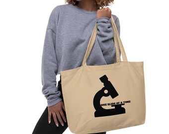 Microscope organic tote bag Gift, Med Lab Tech Gift purse, Histology  Technician, Cancer Researcher bag, Lab Scientist tote bag