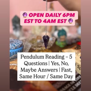 Lectura de péndulo en la misma hora, 5 preguntas, respuestas de sí o no, lectura psíquica