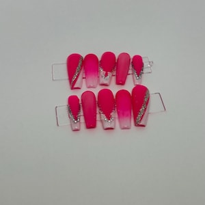 Hot pink nails