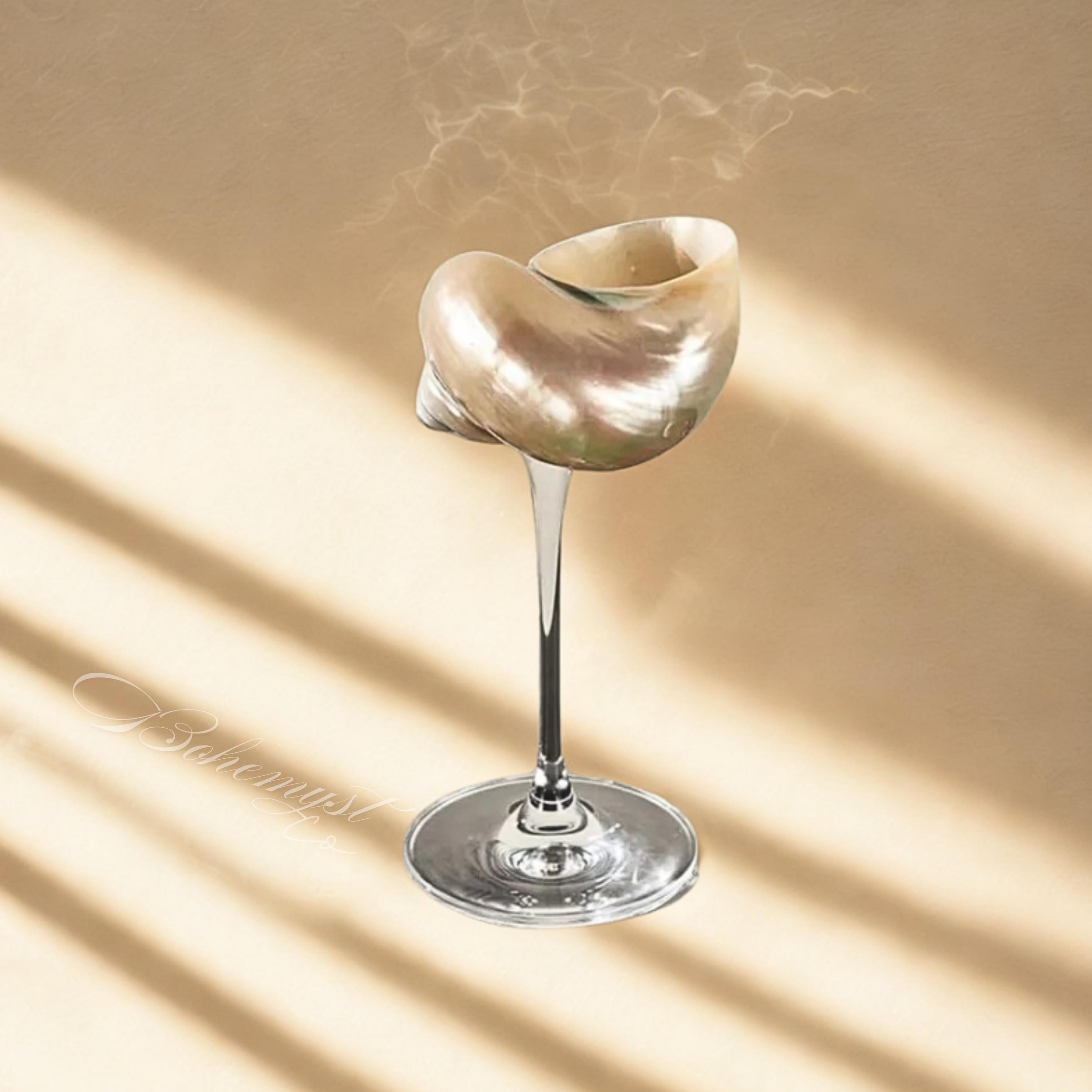 Verres à Vin En Coquillages - Verres à Cocktail Argentés Élégants Pour Mariage Plage Et Champagne - Cadeaux Demoiselle D'Honneur