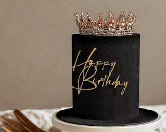 Gold Spiegel Acryl alles Gute zum Geburtstag Kuchen Topper: Elegante Party Dekoration