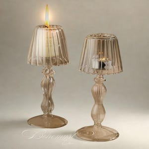 Glass Lampshade for Candlestick Table Lamp