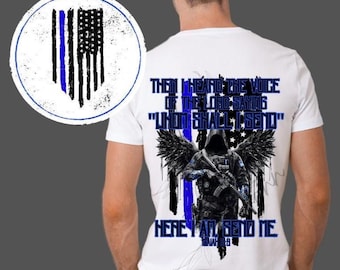 Thin Blue Line Police Reaper PNG, Military Design (Digital Download)