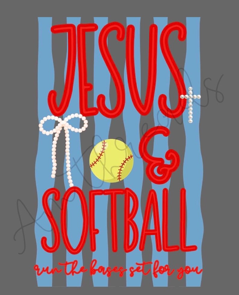 Jesus and Softball Png - Etsy