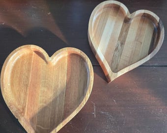 Heart-Shaped Wooden Catchall Tray – Jewelry & Valet Dish