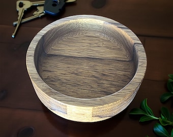 Handmade Wooden Catchall Tray | Solid Wood Valet Dish | Key & Jewelry Bowl | Entryway Organizer | Rustic Home Decor Gift