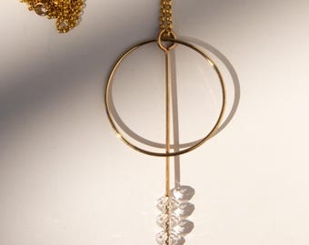 Colar Briolette de Cristal - Ouro 14k ou Prata de Lei, 81 cm (32 polegadas)