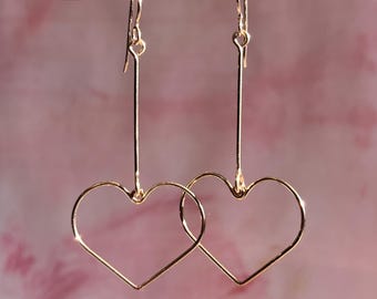 Brincos de Coração Pendentes Nº 14 - PRONTOS PARA ENVIO