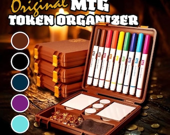 MTG Token Organizer – Original Token Caddy – Dry Erase Tokens & Markers for Commander EDH