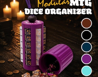 MTG Dice Organizer Caddy with 36 Counter Dice & Storage Cups