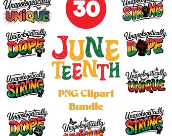 Juneteenth PNG Clipart Bundle, African American Designs (Digital Download)