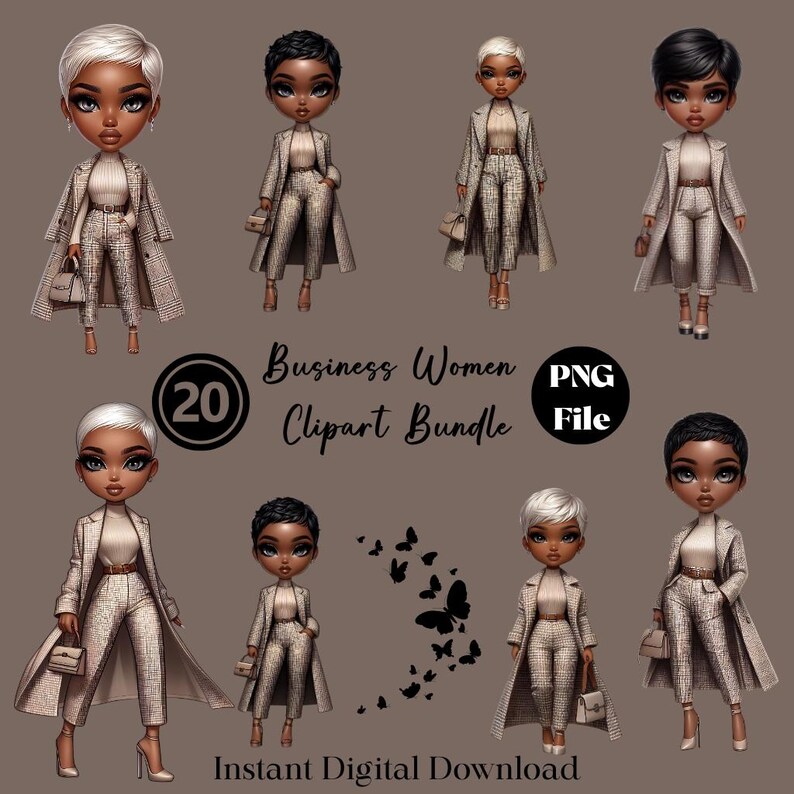 20 Black Business Woman PNG Clipart: Boss Lady Designs (digital File ...