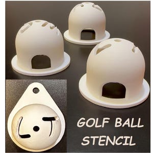 Personalisierte Golfball Schablone - Ihre Initialen - Individuell für Sie angefertigt!  3D gedruckt auf Bestellung
