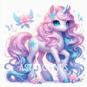 Whimsical Unicorn Clipart, High Resolution JPGs 10 300DPI Watercolor Scrapbooking, Paper Craft, Card Making, Fantasy Instant Download