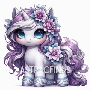 Whimsical Unicorn Clipart, High Resolution JPGs 10 300DPI Watercolor Scrapbooking, Paper Craft, Card Making, Fantasy Instant Download