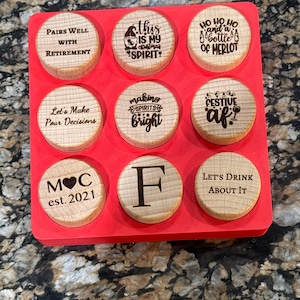 Personalized Wine Bottle Stoppers, Handmade Wooden Wine Stoppers, Custom Wine Stoppers, Engraved Bulk Wine Stopper, New Housewarming Gifts