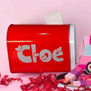 Cassetta postale personalizzata per dolcetti di San Valentino, regalo di San Valentino con nome personalizzato per bambini, bomboniere per San Valentino in classe, idee per scatole regalo di San Valentino