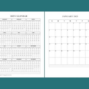 Printable Daily Planner 2025 PDF | Minimalist Planner for Home or Office