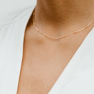 Satellite Choker Necklace | Gold Choker Necklace | Simple Choker