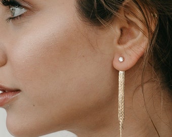 womens gold drop earrings