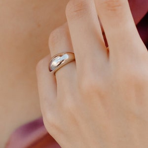Silver Dome Ring Chunky Ring Minimalist Silver Ring Sterling Silver - Etsy