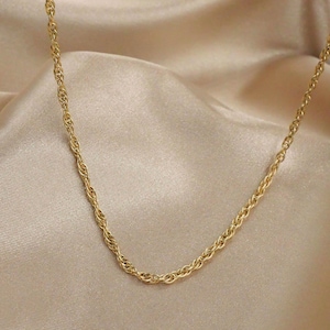 Rope Chain Necklace, Gold Filled Chain Necklace, Rope Chain Necklace Gold