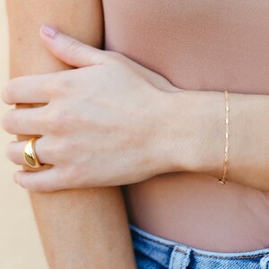 Gold Chain Bracelet, 14kt Gold Filled, Mia Chain Bracelet image 2