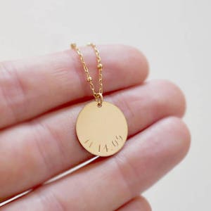 Date disc necklace Clearance