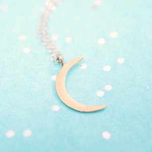 Crescent Moon Necklace | Gold Moon Necklace | Celestial Jewelry