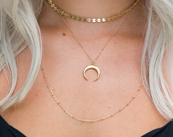 Layered Necklace Set | Choker Necklace Set | Gold or Silver Necklace Set