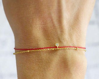 Red string bracelet | Simple bracelet | Goodluck bracelet