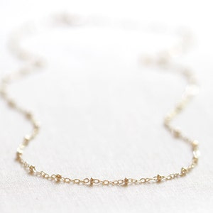 Gold Satellite Necklace 14kt Gold Filled or Sterling Silver Dainty Layering Necklace image 1