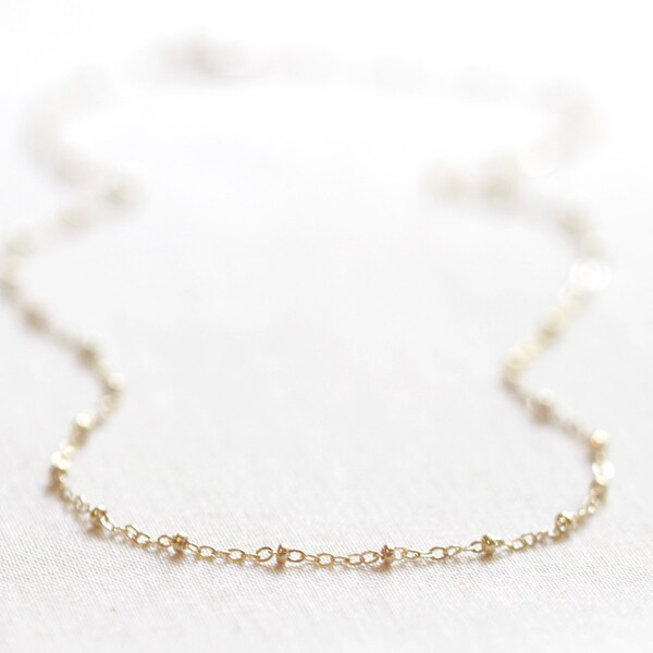 Gold Satellite Necklace | 14kt Gold Filled or Sterling Silver | Dainty Layering Necklace