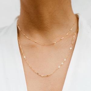 Dainty Layered Necklace Set | Gold Necklace Set | 14kt Gold Filled