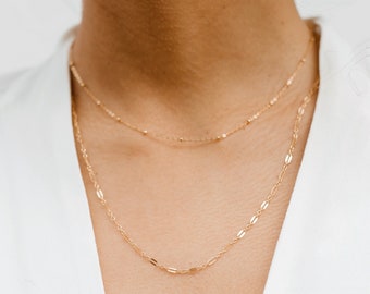 Dainty Layered Necklace Set | Gold Necklace Set | 14kt Gold Filled