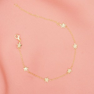 Star Bracelet Gold or Silver Star Bracelet Lunar Jewelry image 4