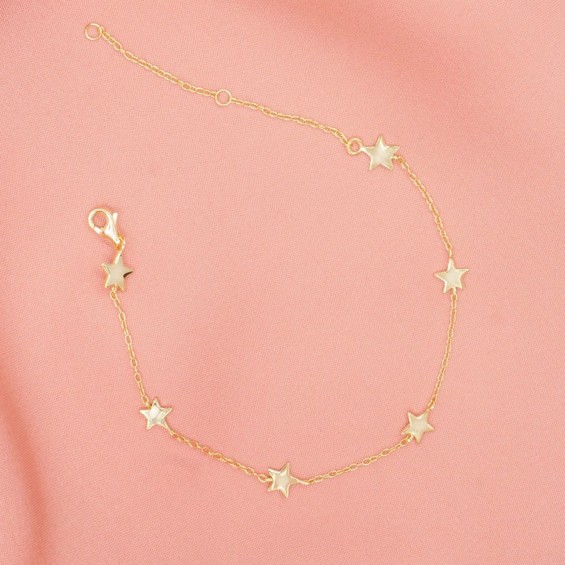 Star Bracelet Gold or Silver Star Bracelet Lunar Jewelry image 4