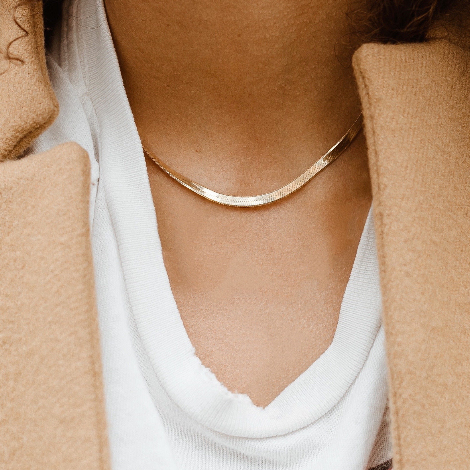 Snake Chain Herringbone Necklace Gold or Silver Snake Chain Necklace - Etsy Snake Chain Herringbone Necklace Gold or Silver Snake Chain Necklace - Etsy