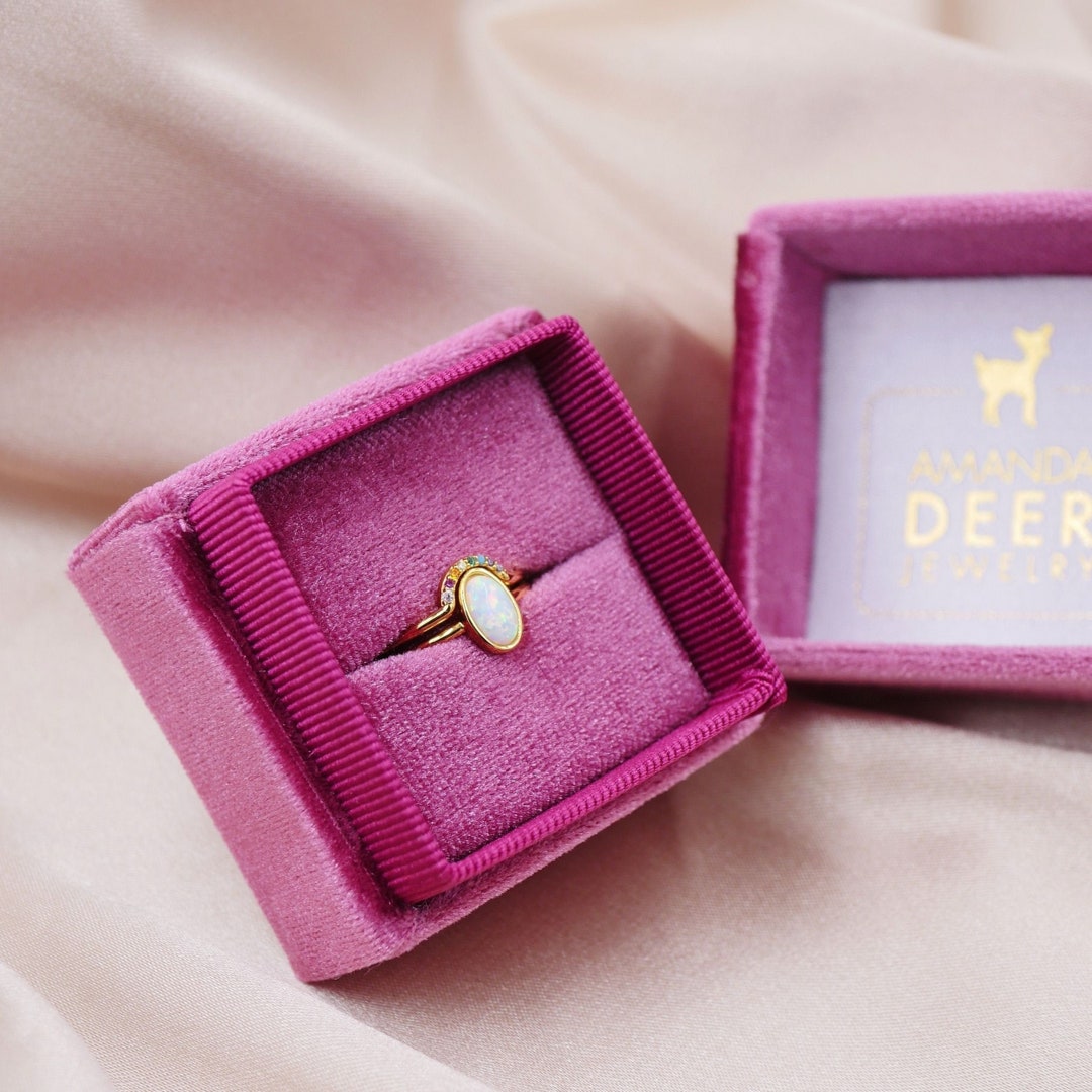 Amanda Deer Bijoux En velours Bague Coffret Cadeau France