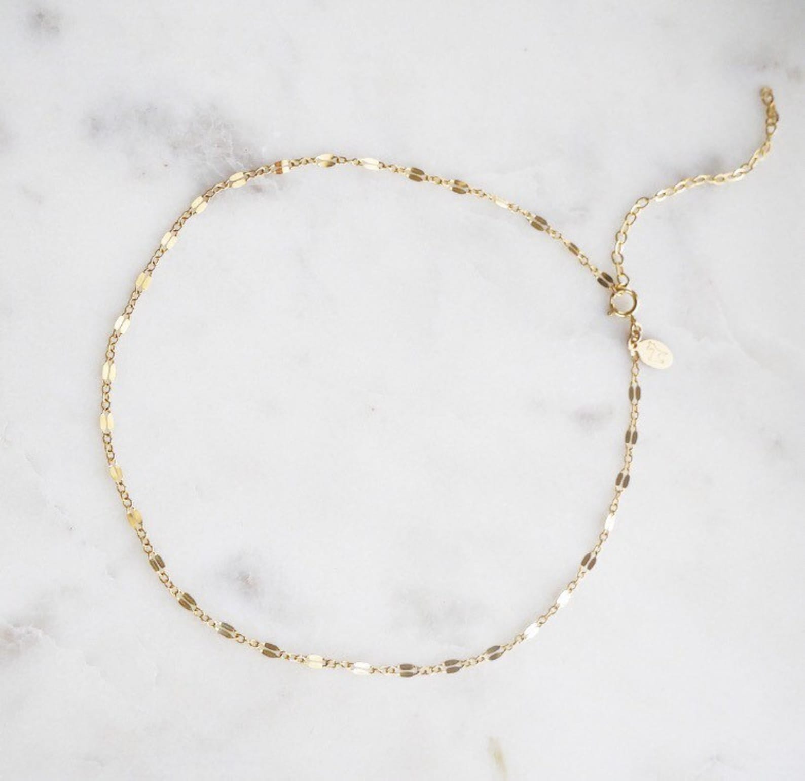 Thin Gold Choker Gold Choker Necklace 14kt Gold Filled Etsy