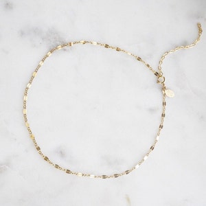 Thin Gold Choker Gold Choker Necklace 14kt Gold Filled image 2