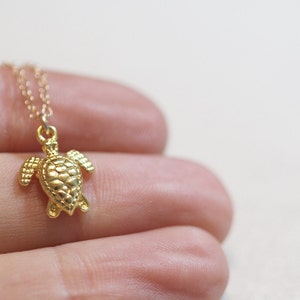 Tiny Turtle Necklace | Gold Turtle Necklace