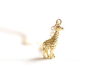 Gold Giraffe Necklace | 14kt Gold Filled | Giraffe Necklace