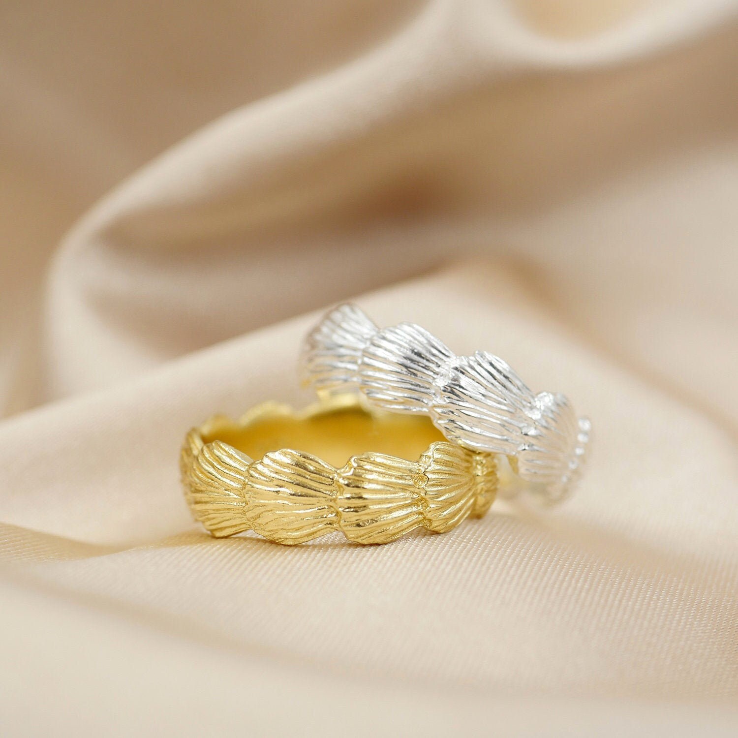 Seashell Ring Seashell Band Ring Seashell Jewelry Etsy