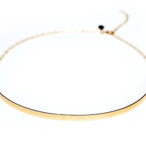 Thin Gold Bar Choker Gold Choker Necklace 14kt Gold Filled Bar Choker image 4